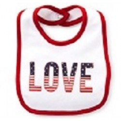  Adorable LOVE Feeding Bib - 4th of July! 